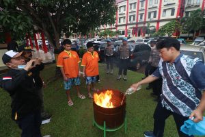 Polda Kepri Musnahkan Narkotika Jenis Ganja Hasil Tangkapan