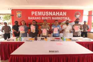 Polda Kepri Musnahkan Barang Bukti Sabu 629,74 Gram dan Kokain 4.500,39 Gram