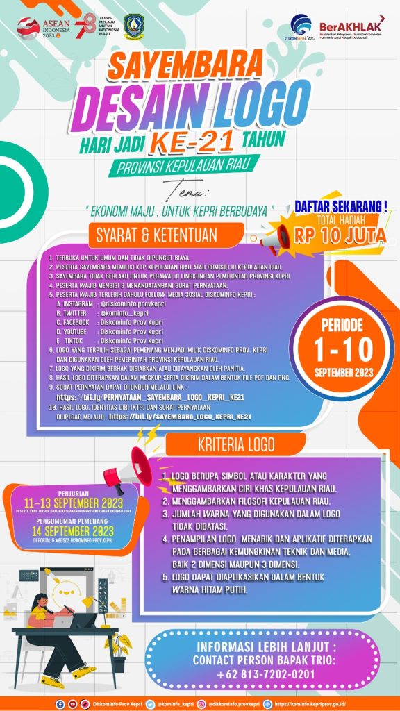 Ayo Ikutan! Diskominfo Gelar Sayembara Desain Logo Hari Jadi ke-21 Kepri
