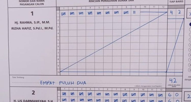 Lis-Raja Menang Telak di Tiga TPS Ini, Selisih 510 Suara