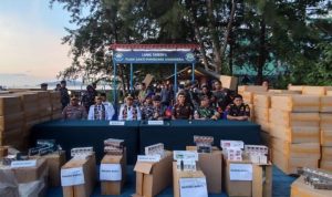Bupati Aneng Apresiasi Lanal Tarempa yang Gagalkan Penyelundupan Rokok Ilegal di Palmatak