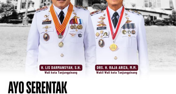 Sambut HUT ke-80 RI, Lis dan Raja Ajak Warga Tanjungpinang Kibarkan Merah Putih