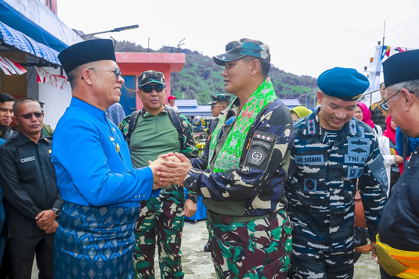 Malam Hangat Penyambutan Pangkogabwilhan I di Lanal Tarempa
