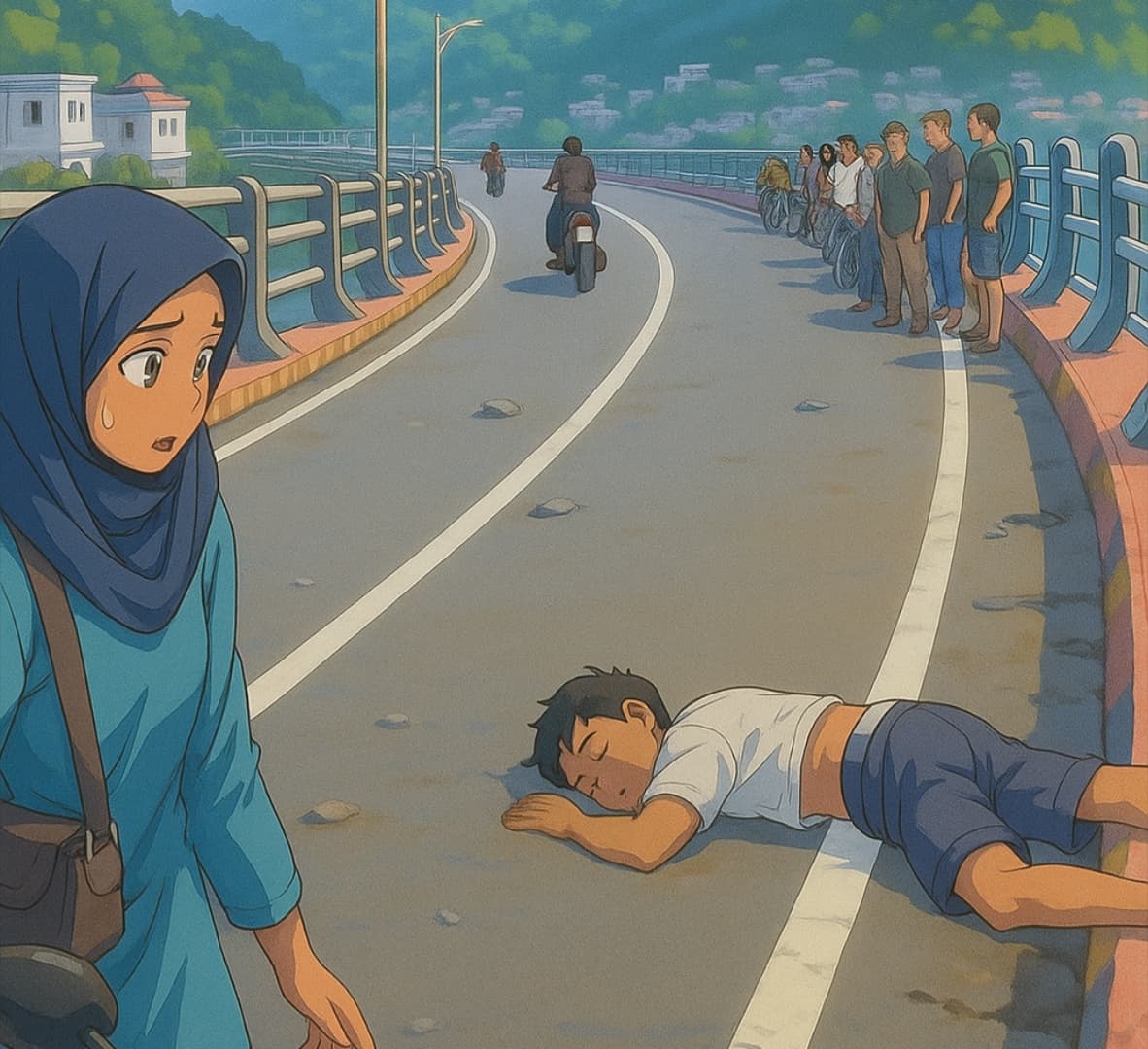 Pemuda Alami Kecelakaan di Jembatan SP, Terpelanting dan Luka Serius