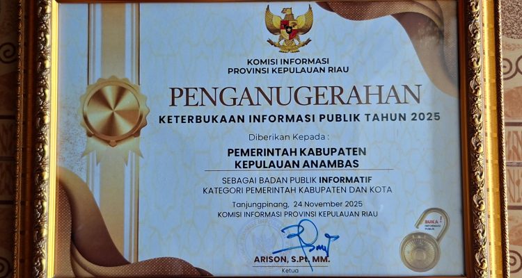 Anambas Raih Predikat Informatif, Aneng: Hasil Kerja Keras OPD Tingkatkan Layanan Publik