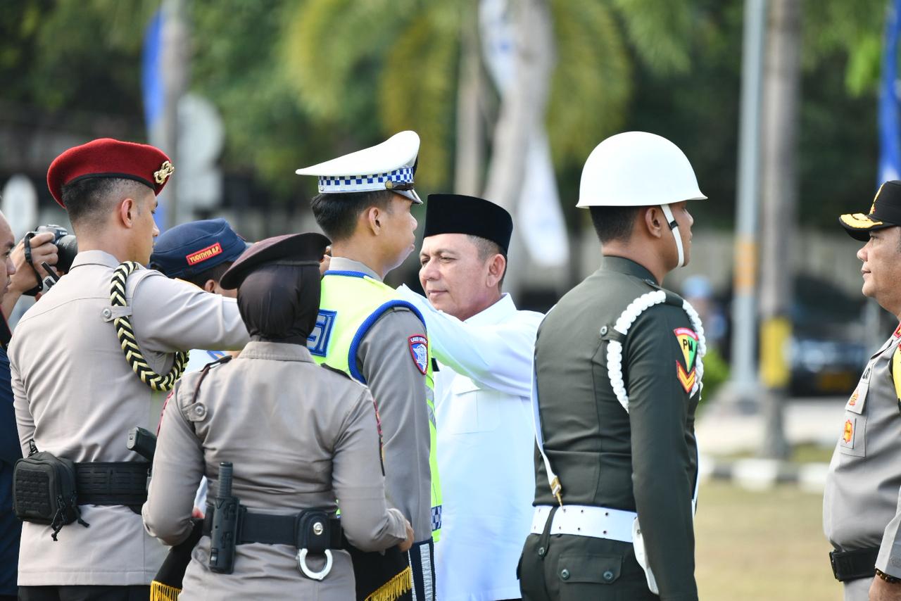 Ansar-Nyanyang Hadiri Apel Operasi Ketupat Seligi 2026 di Polda Kepri, Siap Amankan Idulfitri