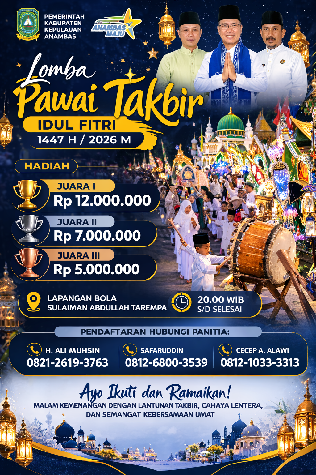 Pemkab Anambas Gelar Lomba Pawai Takbir Idulfitri 1447 H, Total Hadiah Rp24 Juta