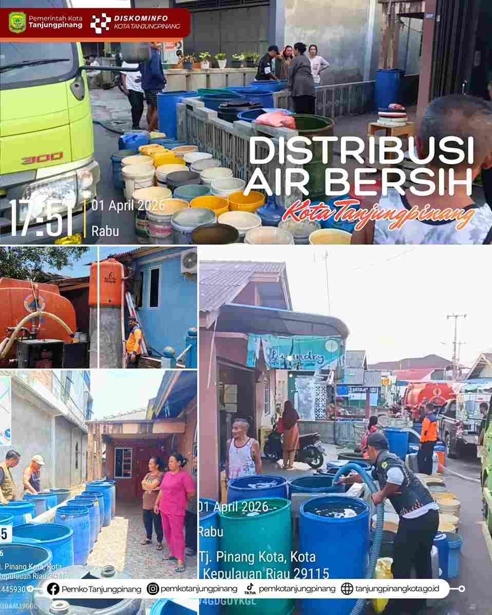 Pemko Tanjungpinang Peduli, Salurkan Air Bersih dan Waspadai Karhutla di Tengah Kemara