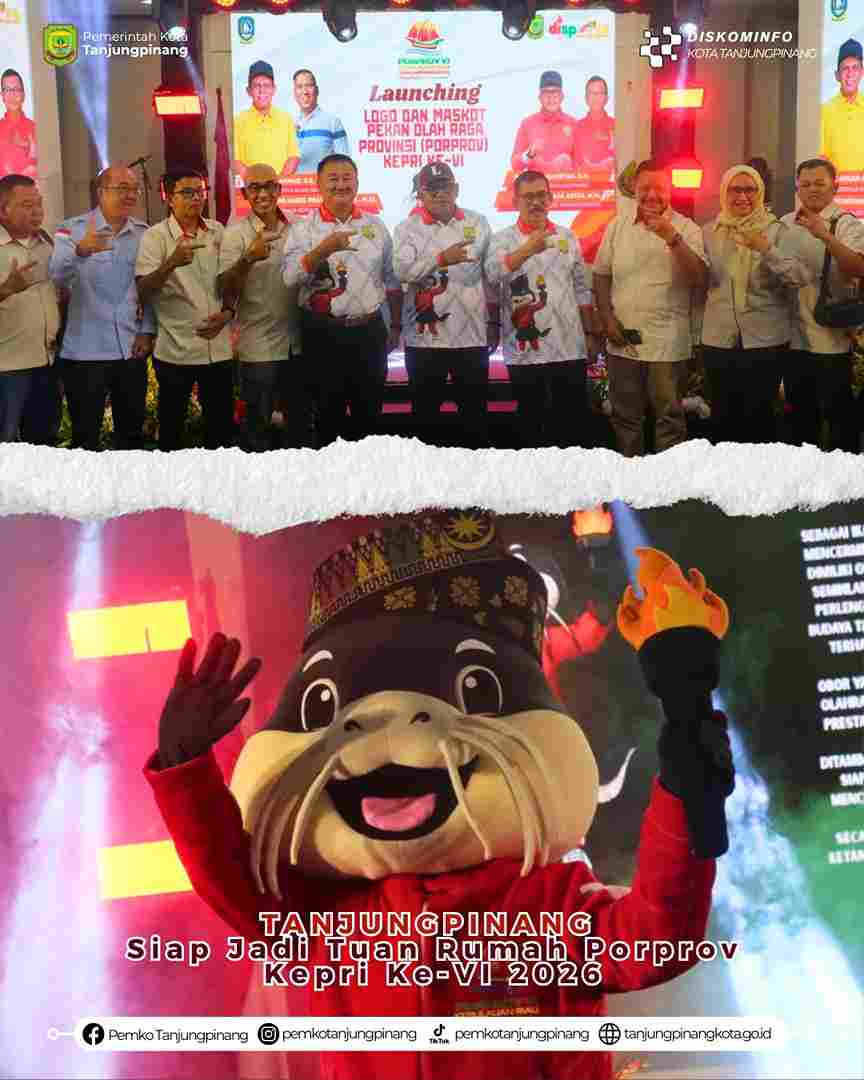 Jadi Tuan Rumah, Tanjungpinang Luncurkan Logo dan Maskot Porprov Kepri 2026
