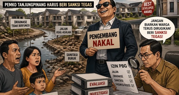 Warga Jadi Korban Ulah Pengembang Nakal, Pemko Tanjungpinang Harus Beri Sanksi Tegas