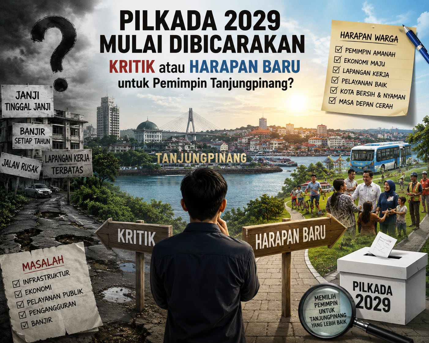 Pilkada 2029 Mulai Dibicarakan, Krtik dan Harapan untuk Pemimpin Tanjungpinang