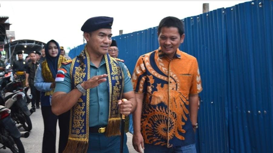 Raja Bayu Sambut Kunjungan Danlanudal Matak ke Tarempa, Sinergi Keamanan di Wilayah Perbatasan