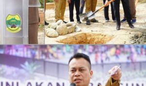 Bupati Lingga Letakkan Batu Pertama Pembangunan USB TK Negeri 1 Lingga