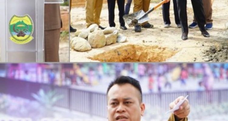 Bupati Lingga Letakkan Batu Pertama Pembangunan USB TK Negeri 1 Lingga