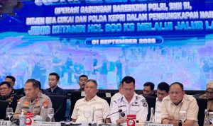 Bupati Aneng Hadiri Konferensi Pers Pengungkapan 800 Kg Ketamin di Perairan Anambas