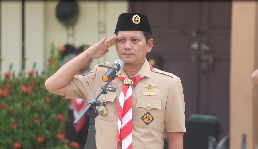 Raja Bayu Kukuhkan Tiga Unsur Kepengurusan Pramuka Anambas Masa Bakti 2025-2030
