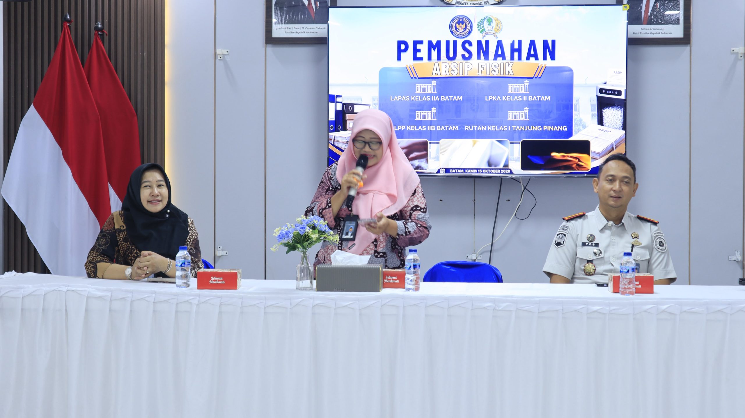 Lapas Batam dan Tiga UPT Pemasyarakatan di Kepri Musnahkan Arsip Fisik